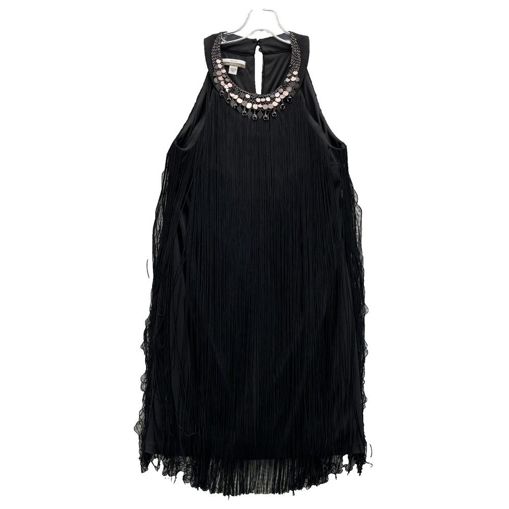 Muse Mini Dress Women's 10 Fringe Coin Tassel Flapper Boho Cocktail 1920's Party